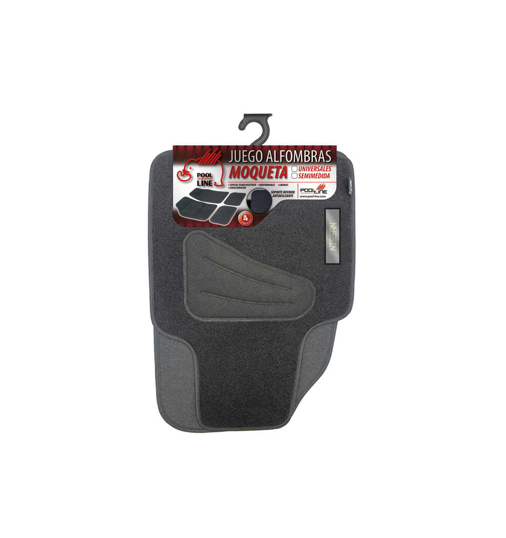Alfombrillas Coche Nissan QASHQAI J10 (2006-2013) - Premium Negro - Tela Textil - 70x47 Cm